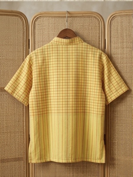 เสื้อผ้าทอป่าละอูคอจีน สีเหลืองอุ่น เสื้อผ้าทอป่าละอูคอจีน สีเหลืองอุ่น